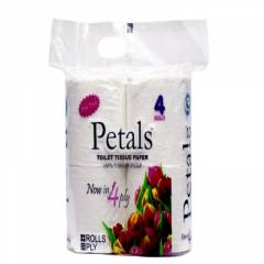 Petals 4 Ply Toilet Paper Roll (Pack of 4)