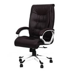 R P Enterprises Fantasia High Back Brown Leatherette Office Chair, Dimensions: 60x60x80 cm