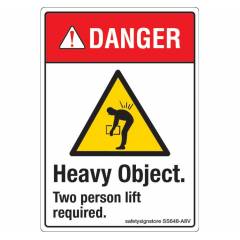 Safety Sign Store Caution: Heavy Objects Sign Board, SS648-A8AL-01, (Pack of 10)