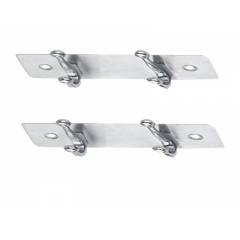 SmartShophar 4 Inch Stainless Steel Silver Simply 2 Legs Wall Hook (Pack of 2), 54619-SHKS-SL04-P2