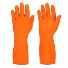 Chemisafe 14 Inch Orange Rubber Hand Gloves