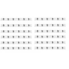 SmartShophar 12 Inch 6 Legs Ego Stainless Steel Silver Wall Hook (Pack of 12), 54605-SHKE-SL12-P12