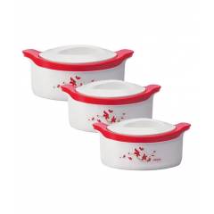 Milton Marvel 3 Pieces Red Casserole Set, M1002-MMC-RW