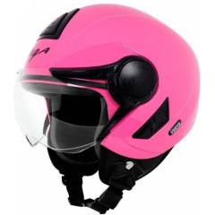 Vega Verve Motorbike Pink Open Face Helmet, Size: S