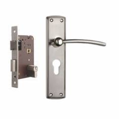 Plaza Soga Stainless Steel Finish Handle with 200mm Pin Cylinder Mortice Lock & 3 Keys