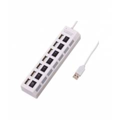 Terabyte White 7 Port USB 2.0 High Speed HUB with Independent Switches