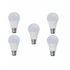 Syska 9W B-22 White LED Bulbs (Pack of 5)