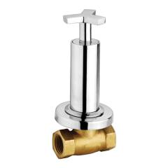 Eauset Kolva Quarter Turn Concealed Stopcock 20mm with Wall Flange, FKO072