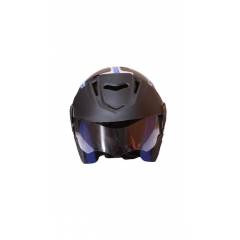 Deletion Flyer Multi Graphics Black Open Face Helmet, Size: L