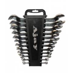 Ajay A-100 Double Ended Open Jaw Spanner Set in Rack, AJSP/12AA
