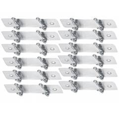 SmartShophar 4 Inch Stainless Steel Silver Simply 2 Legs Wall Hook (Pack of 12), 54619-SHKS-SL04-P12