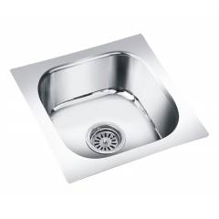 Deepali Single Bowl Kitchen Sink, DR 106A, Overall Size: 18x16x8 Inch