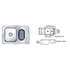 Nirali Fantasy Anti Scratch Finish Kitchen Sink, Size: 860x510 mm
