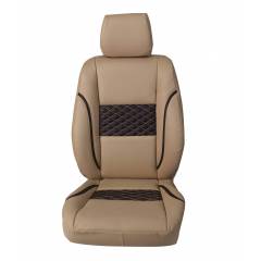 Autofurnish 4004072 Beige 3D Car Seat Cover Complete Set For Hyundai Old Verna Fluidic