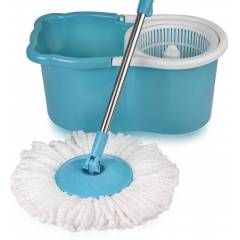 Gala Aqua Blue & White Spin Mop Set