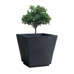 Fox B 14 Inch Square Grey German Polymer Planter, FOX-GK-14-G