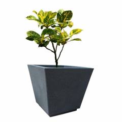Fox B 12 Inch Square Grey German Polymer Planter, FOX-GK-12-G