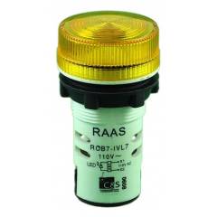 C&S Yellow Integrated LED Pilot Lamp, RCB7-IVL78