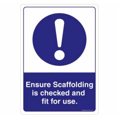 Safety Sign Store Check for Safety before Using Scaffolding Sign Board, SS212-A5PC-01