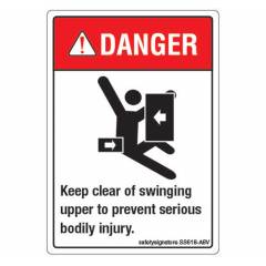 Safety Sign Store Danger: Keep Clear, Prevent Serious Body Injury Sign Board, SS618-A8AL-01, (Pack of 10)