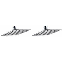 Snowbell 12x12 Inch Ultra Slim Overhead Shower (Pack of 2)