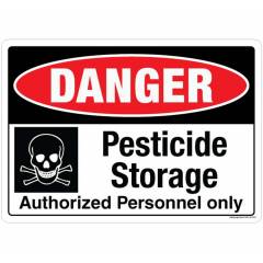 Safety Sign Store Danger: Pesticide Storage Sign Board, SS132-A5PC-01