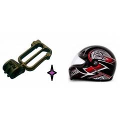 Evergreen Combo of Stylish Helmet & W Shape Bike Helmet Lock