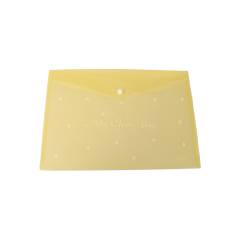 Dataking Yellow My Clear Bag With Star Print, Size: FC, DKCB707FY (Pack of 12)