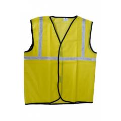 KT Yellow Safety Reflective Jacket with 1 Inch Tape (Pack of 10)