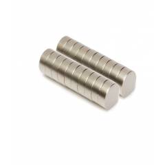 Neomag 66MININM5 N35-Ni Disc Shaped Silver Neodymium Magnet, Thickness: 3 mm (Pack of 20)