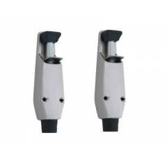 SmartShophar 5 Inch Aluminium Nickel Silver Summary Door Stopper, 50516-STPS-NS05-P2 (Pack of 2)