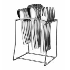 Elegante 18 Pieces Jasmine Stainless Steel Vectra Cutlery Set, SL-135