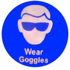 ITE 1x1 ft Reflective Wear Goggles Sign Board