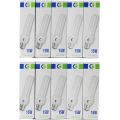 Crompton 15W B-22 2U DF CFL Cool Day Light (Pack of 10)