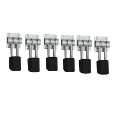 SmartShophar 3 Inch Aluminium Nickel Silver Rolex Door Stopper, 50515-STPR-NS03-P6 (Pack of 6)