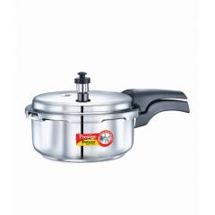 Prestige Deluxe Alpha Base 2 Litre Outer Lid Stainless Steel Pressure Cooker, 20601