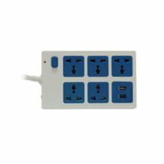Prodot 5 Sockets & 1 USB Surge Protector, PSP-5S1U