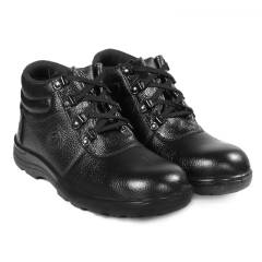 K King Genuine Leather Steel Toe Black Safety Shoe, KKNP001BK6, Size: 6