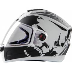 Steelbird SBA-1 Beast Matt White & Gray Helmet, Size (Medium, 580mm)
