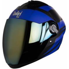 Steelbird SBA-2 Streak Matt Black & Blue Helmet, Size (Large, 600mm)