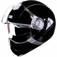 Studds Downtown Black Full Face Motorsports Helmet, Size (XL, 600 mm)