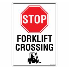 Safety Sign Store Stop: forklift Crossing Sign Board, FS107-A4AL-01