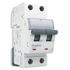 Crabtree Xpro 6A Double Pole D Curve MCB, DCMJDDPF006