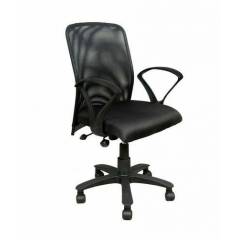 Atharvo 82 Black Net Revolving Chair