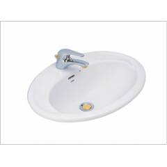 Cotto C-007 JADE Over Counter Wash Basin with Front Overflow Hole, Colour: White