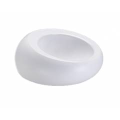Cotto C00167 PEARL Above Counter Decorative Wash Basin without Faucet Hole , Colour: White