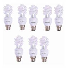 Khaitan 11W B-22 Spiral CFL Bulbs, 6500K (Pack of 8)