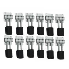 SmartShophar 3 Inch Aluminium Nickel Silver Rolex Door Stopper, 50515-STPR-NS03-P12 (Pack of 12)