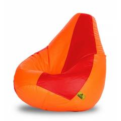 Dolphin DOLBXXL-15 Red & Orange Bean Bag Cover without Beans, Size: XXL