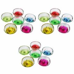 Dizionzrio Multicolor Glass Gel Candle Diya, VH42 (Pack of 18)
